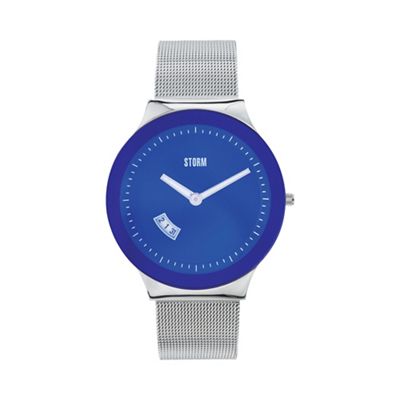 Men's blue glass dial watch sotec lzr blue
